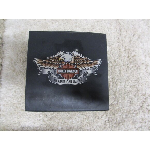 Harley-Davidson 2008 Glass Ball Ornament With North Pole Gas Station Scene - Picture 3 of 3